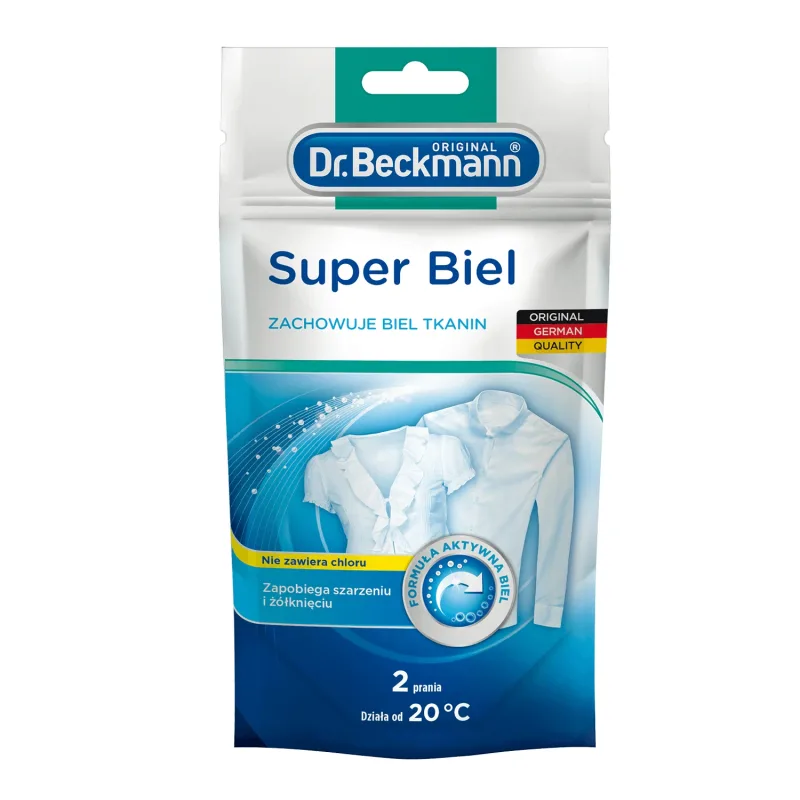 Dr. Beckmann Super White, pudră de albire a țesăturilor, 80 g — preț și oferte