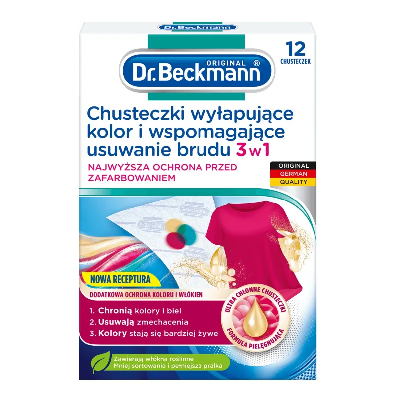 Dr. Beckmann, șervețele pentru prinderea culorilor și îndepărtarea murdăriei 3in1, 12 bucăți — preț și oferte