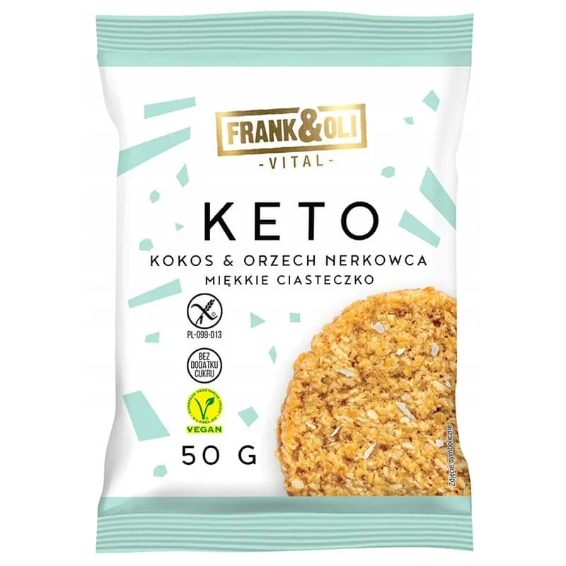 Frank&Oli Keto, fursec moale, nucă de cocos + nuci de caju, 50 g — preț și oferte
