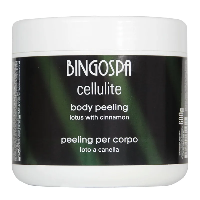 Bingospa Celulită, scorțișoară exfoliant corporal cu lotus, 600 g Bingo Cosmetics — preț și oferte