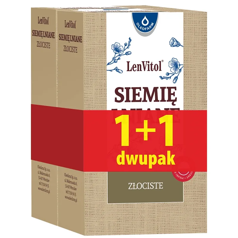 Oleofarm LenVitol, semințe de in aurii, 2 x 250 g — preț și oferte