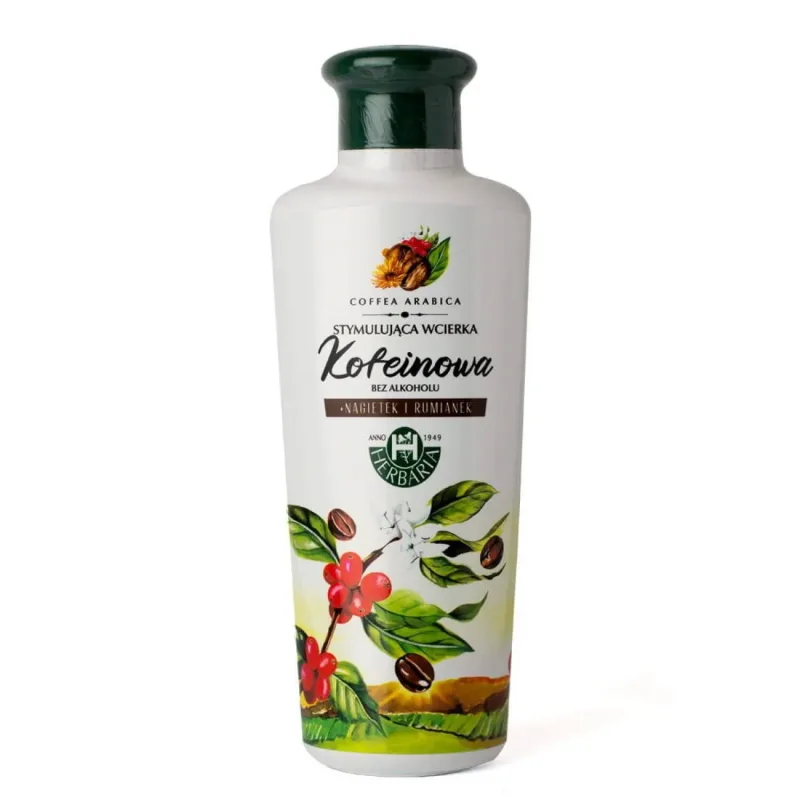 Herbaria Banfi, frecare a scalpului cu cafeină, calendula, mușețel, 250 ml — preț și oferte