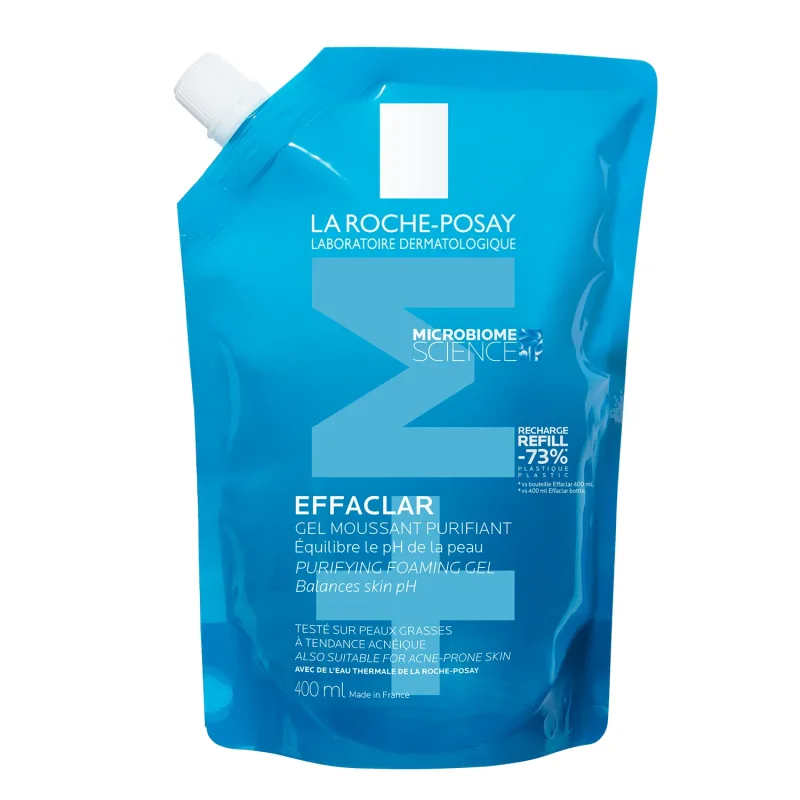 La Roche-Posay Effaclar, gel de curățare pentru ten gras și sensibil, rezervă, 400 ml — preț și oferte