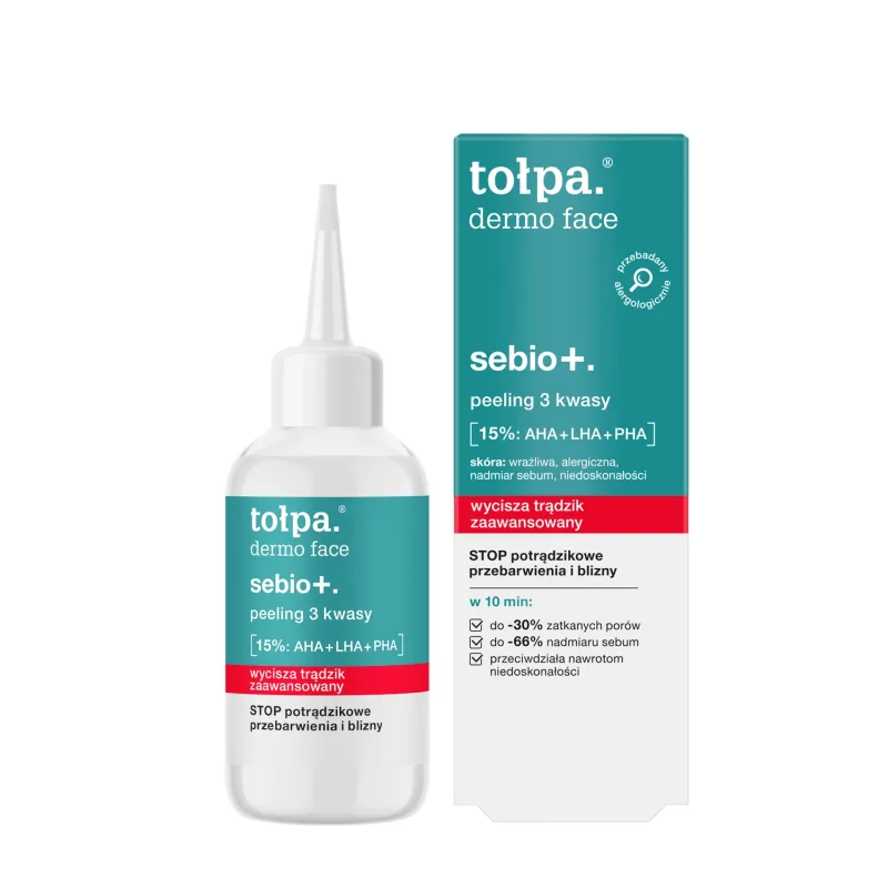 Tolpa dermo față sebio+, peeling, 3 acizi, 50 ml — preț și oferte