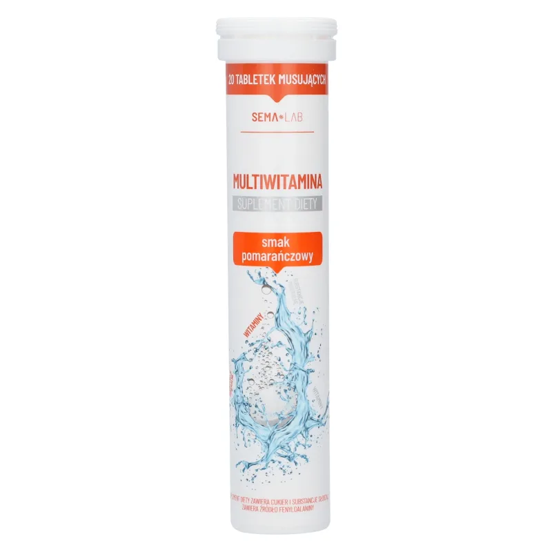SEMA Lab Multivitamine, aromă de portocale, 20 comprimate efervescente — preț și oferte