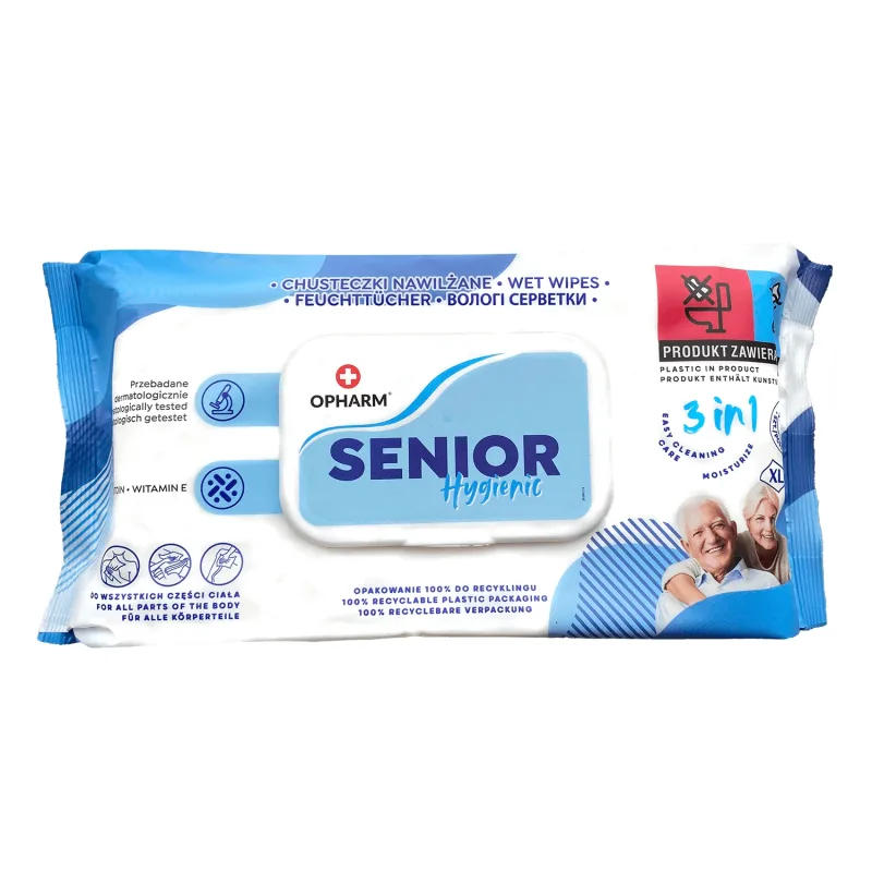 Opharm Senior Hygienic, șervețele umede, 72 buc — preț și oferte