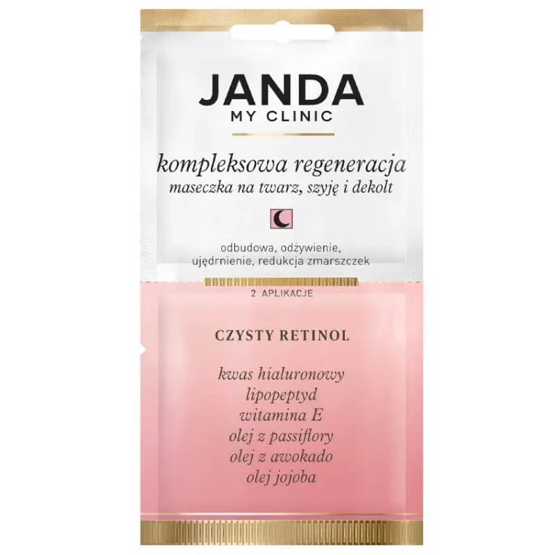 Janda My Clinic Collagen Threads, mască pentru față, gât și decolteu, Retinol pur, 8 ml — preț și oferte