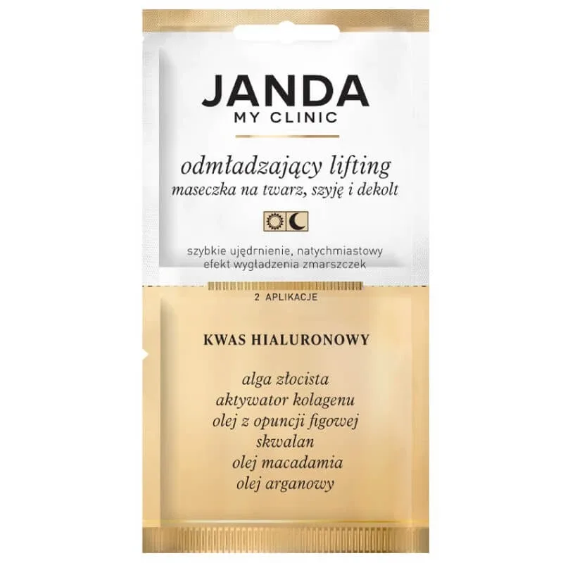 Janda My Clinic Collagen Threads, mască pentru față, gât și decolteu, acid hialuronic, 8 ml — preț și oferte