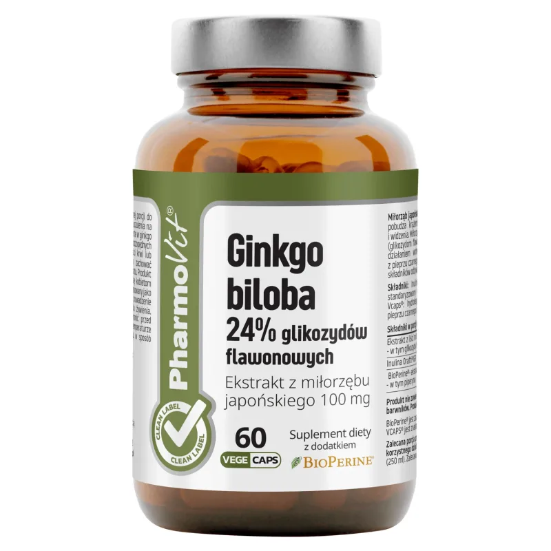 PharmoVit Ginkgo Biloba, Ginkgo Biloba, 60 capsule — preț și oferte