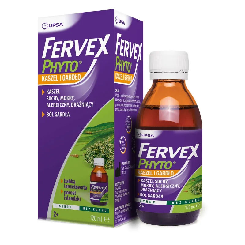 Fervex Phyto Tuse și gât, sirop, 120 ml Upsa — preț și oferte