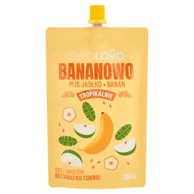 Owolovo Tropically Banana Mousse de mere și banane într-un tub, 200 g — preț și oferte