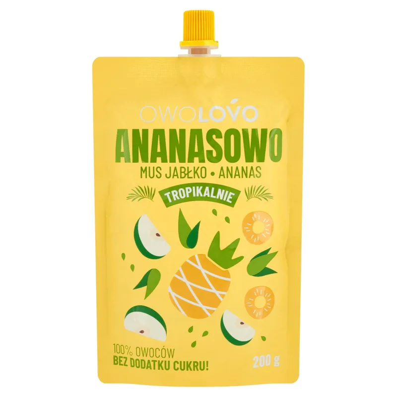 Owolovo Tropically Pineapple Mousse de mere și ananas într-un tub, 200 g — preț și oferte