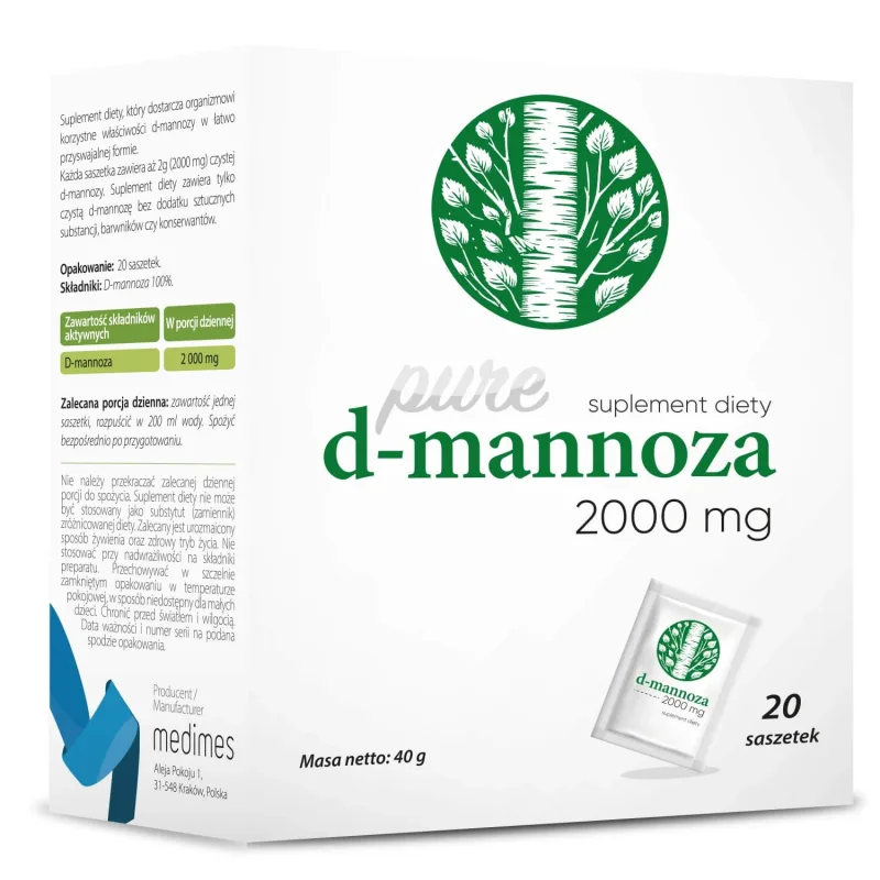 D-mannoză, 2 g x 20 pliculețe — preț și oferte