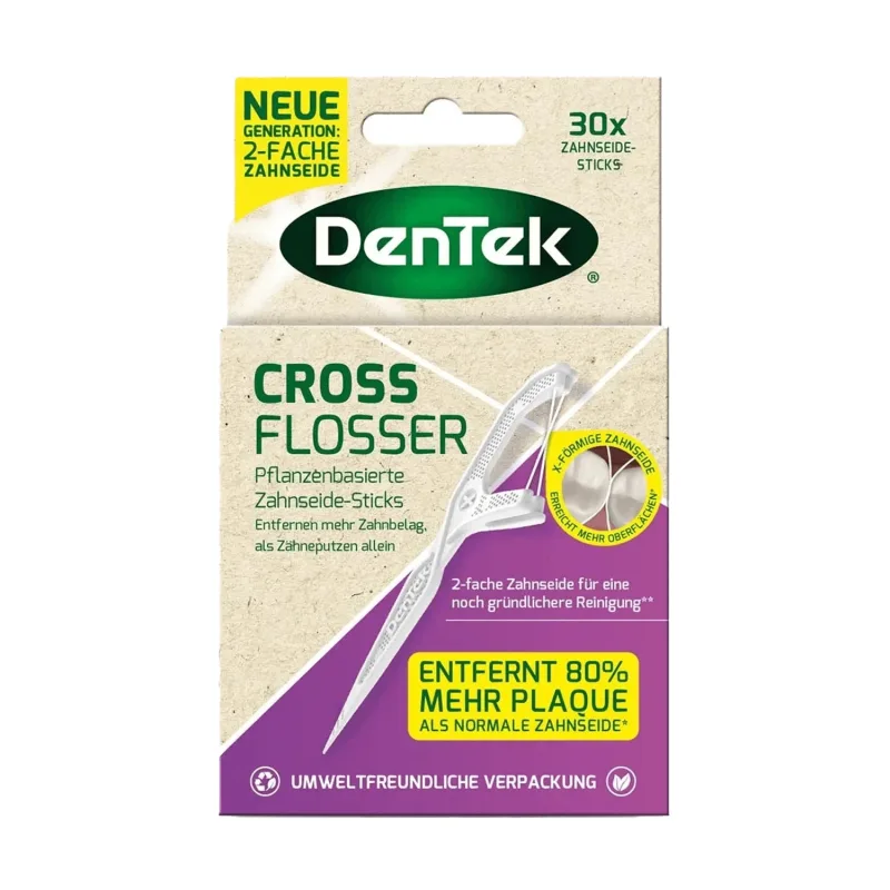 DenTek Cross Flosser, scobitori cu ață dentară, 30 bucăți — preț și oferte