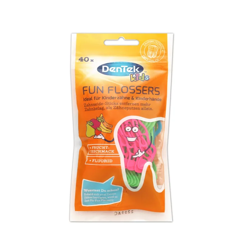 DenTek Kids Fun Flosser, scobitori de ață dentară pentru copii, 40 bucăți — preț și oferte