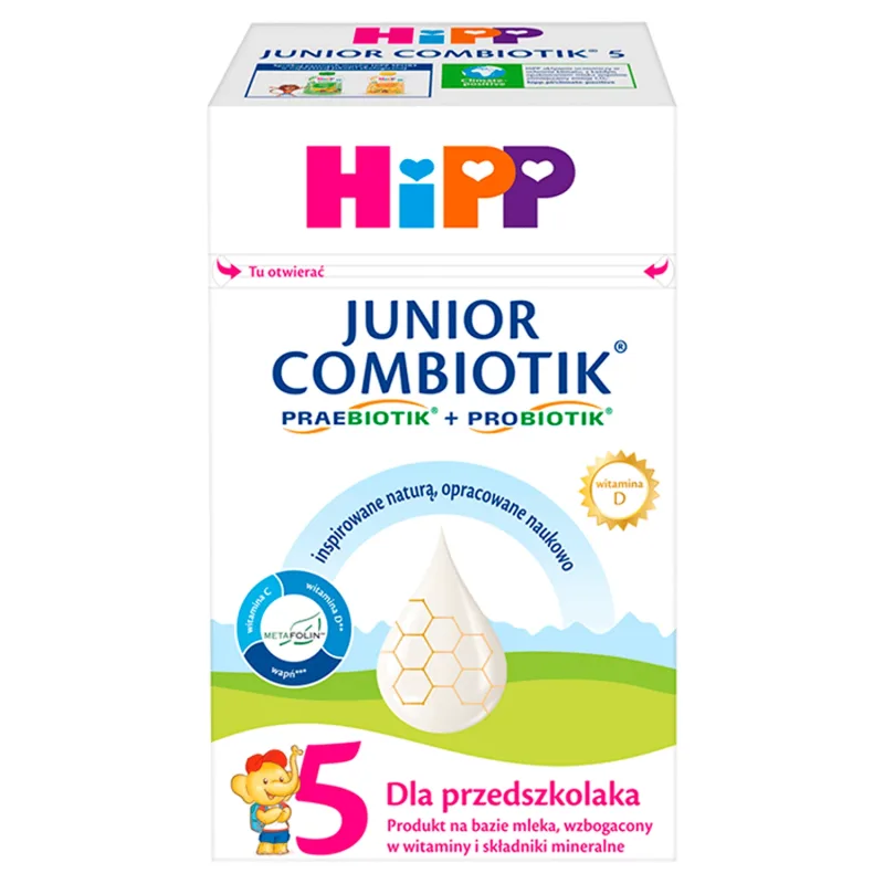 Hipp 5 Junior Combiotik, produs pe bază de lapte pentru preșcolari, 550 g — preț și oferte