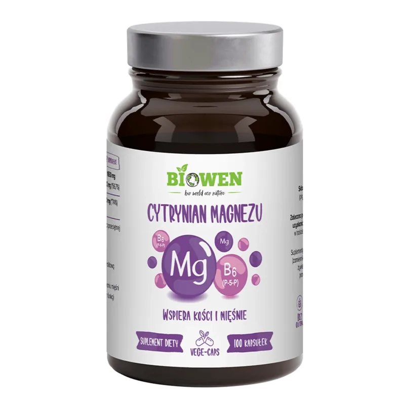 Biowen Citrat de magneziu + vitamina B6, 100 capsule — preț și oferte