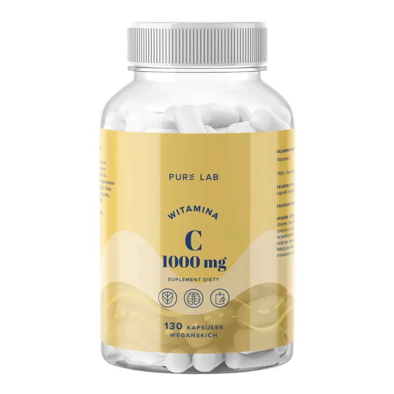 Pure Lab Vitamina C 1000 mg, 130 capsule vegane — preț și oferte