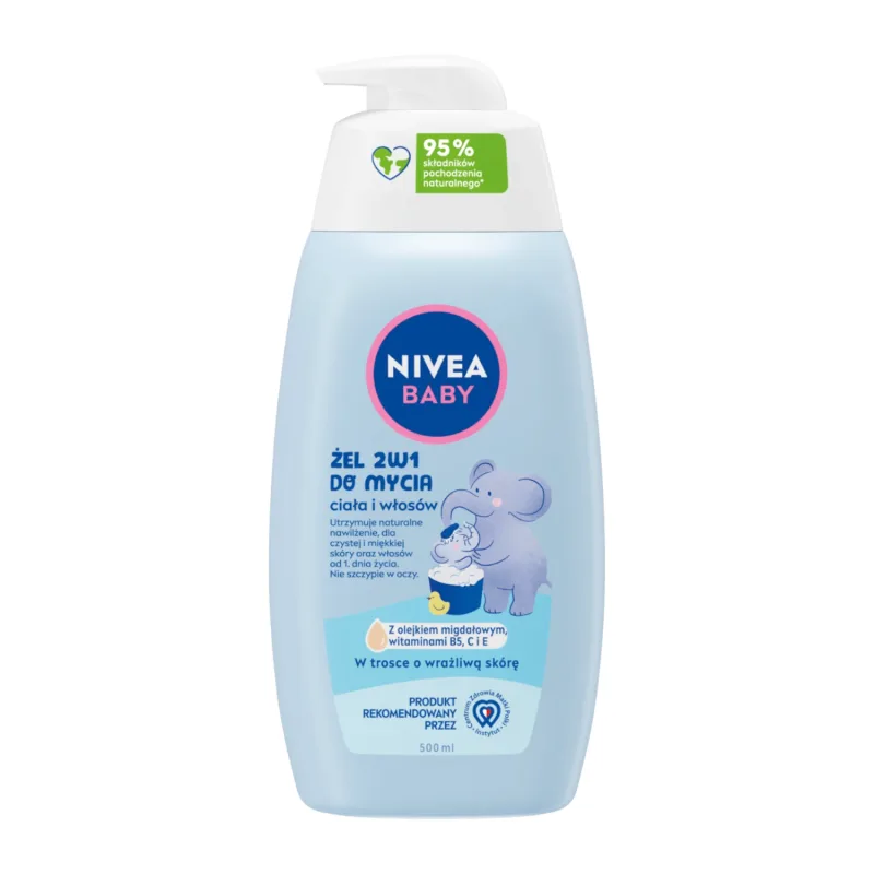 Nivea Baby, gel de curățare 2 în 1 pentru corp și păr, din prima zi, 500 ml — preț și oferte