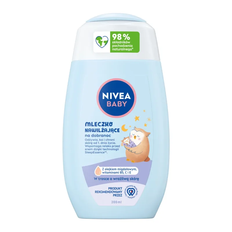 Nivea Baby, lapte hidratant înainte de culcare, din prima zi, 200 ml — preț și oferte