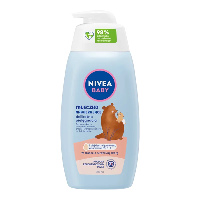 Nivea Baby, lapte hidratant, îngrijire delicată, din prima zi, 500 ml — preț și oferte