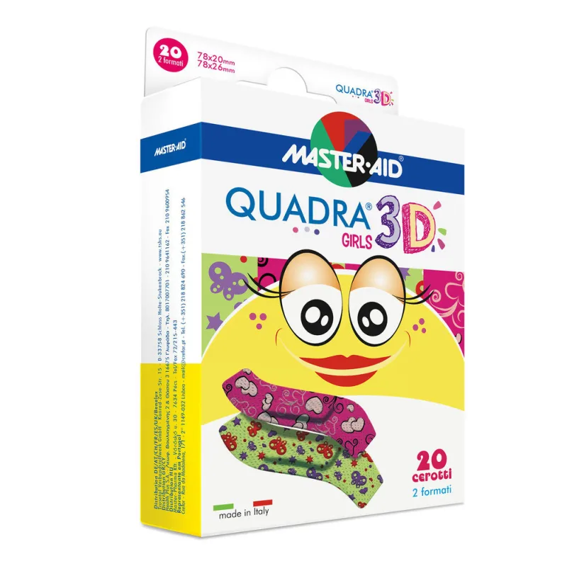 MASTER-AID Plasturi fetite Quadra 3D Girls x20 buc Origomedical — preț și oferte