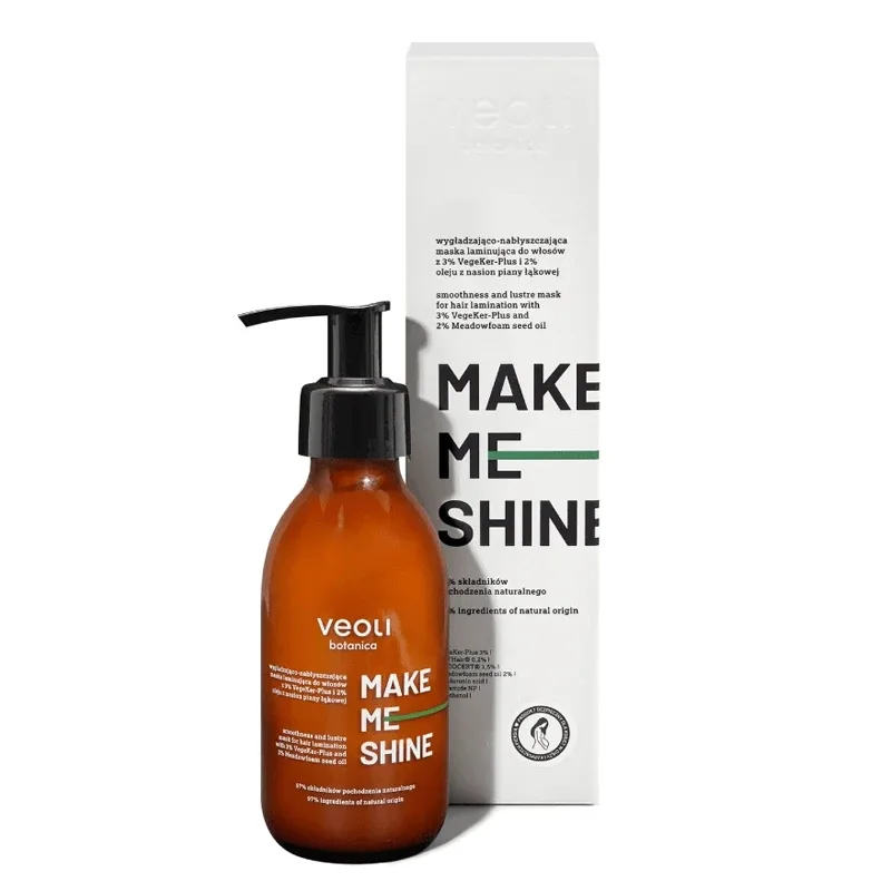 Veoli Botanica Make Me Shine, mască laminantă pentru păr, netezitoare și hidratantă, 140 ml — preț și oferte