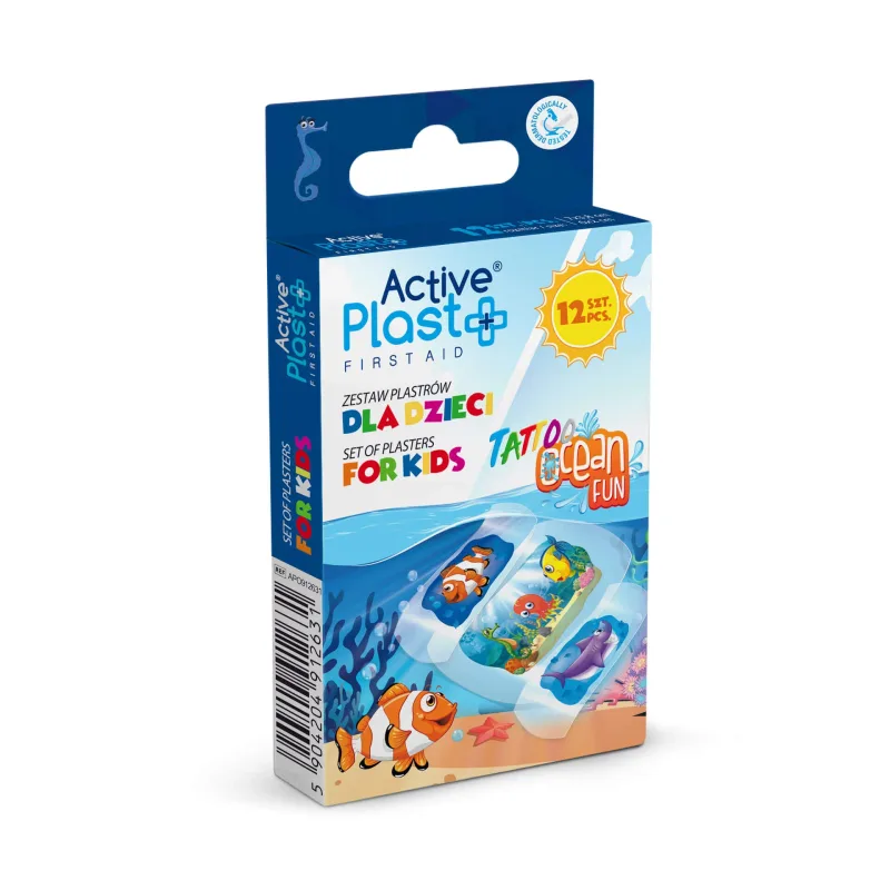 ActivePlast Tattoo Ocean Fun, plasturi pentru copii, 12 bucăți — preț și oferte