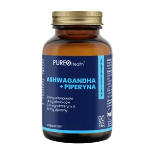 Pureo Health Ashwagandha + piperină, 90 capsule vegetale