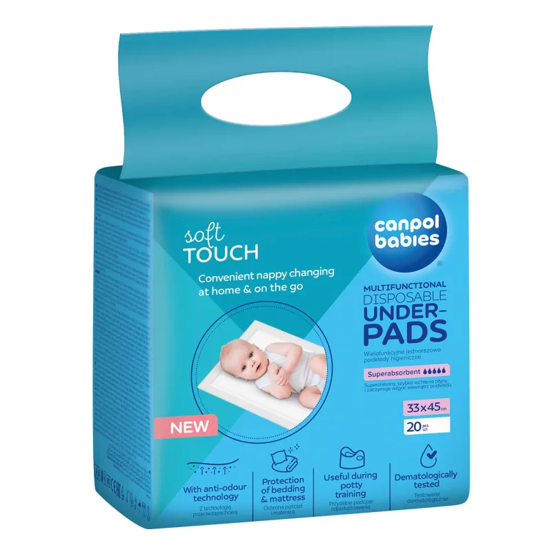 Canpol Babies, absorbante sanitare multifuncționale, 78/009, 33 x 45 cm, 20 bucăți — preț și oferte