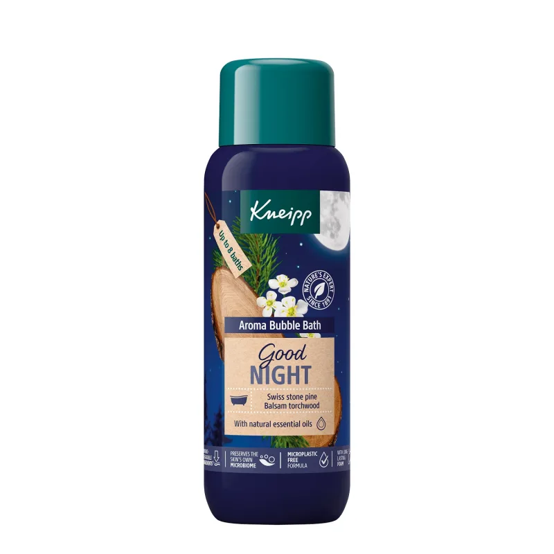Kneipp Good Night, spumă de baie aromatică, pin elvețian și amyris, 400 ml — preț și oferte