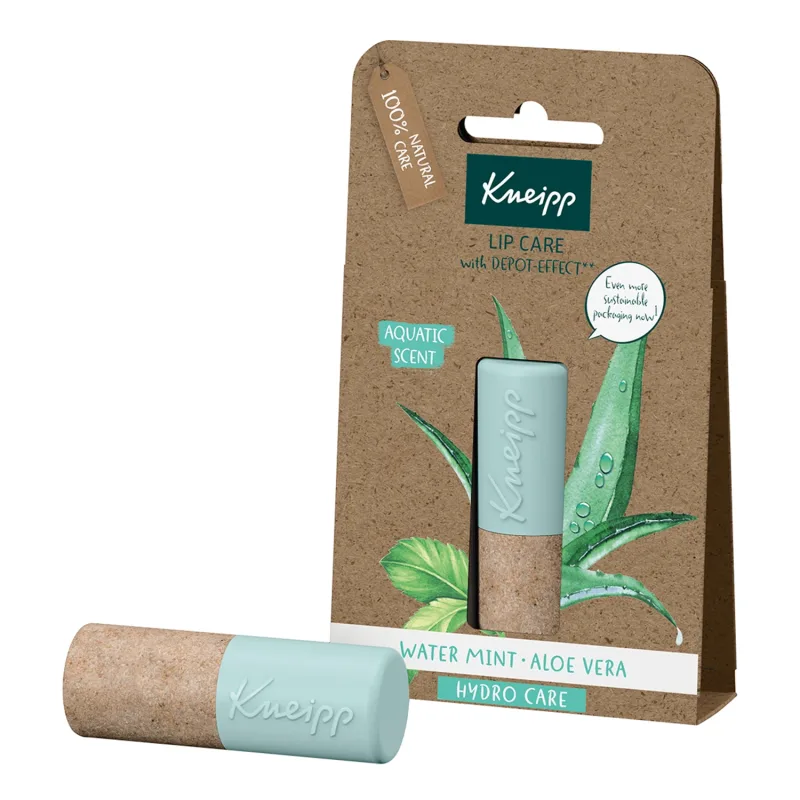 Kneipp Hydro Care, balsam de buze, aloe vera și mentă, 4.7 g — preț și oferte