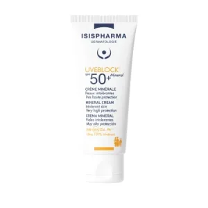 UVEBLOCK SPF 50+ Mineral Cream Protectie solara 100% minerala pentru piele sensibila 40 ml, IsisPharma