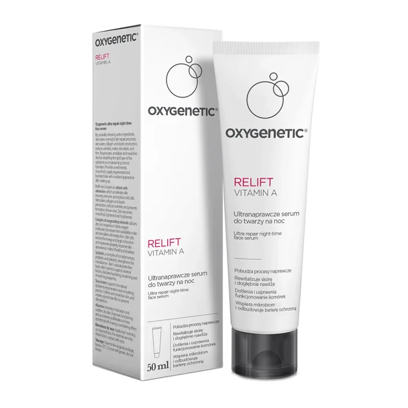 Oxygenetic Relift Vitamina A, ser de noapte ultra-întineritor pentru față, 50 ml — preț și oferte