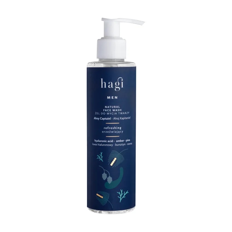 Hagi Men Ahoj Kapitan, gel natural de curățare facială, revigorant, 50 ml — preț și oferte