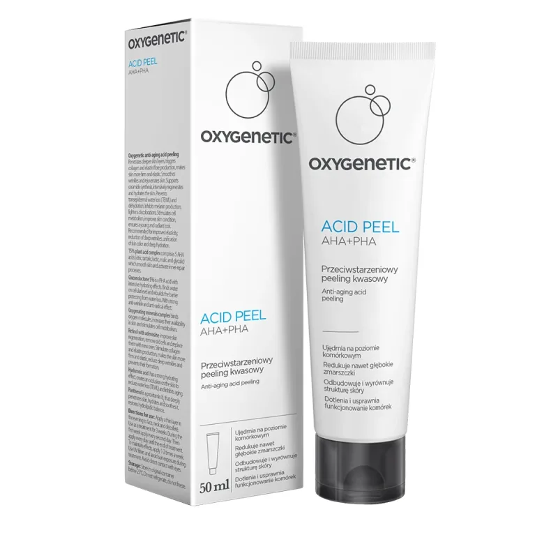 Oxygenetic Acid Peel AHA+PHA, peeling acid anti-îmbătrânire, 50 ml — preț și oferte