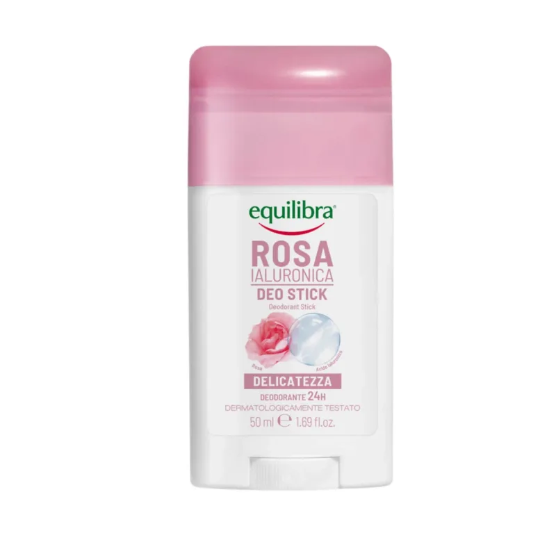 Equilibra Rosa, deodorant stick cu trandafir și acid hialuronic, 50 ml — preț și oferte