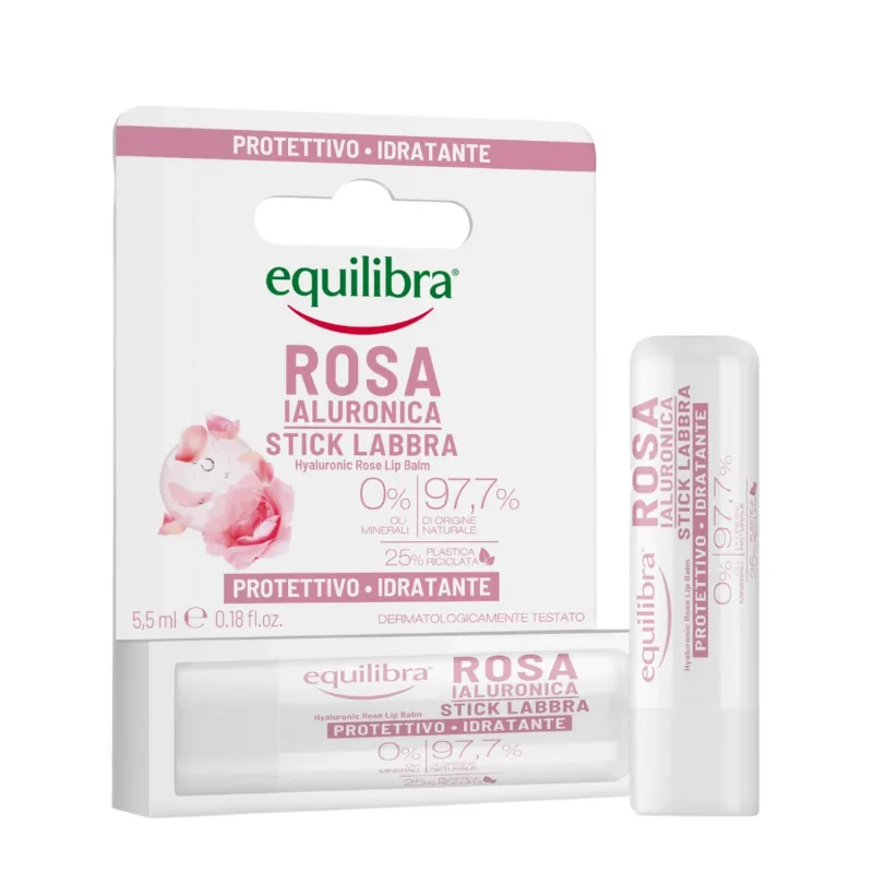 Equilibra Rosa, balsam de buze roz cu acid hialuronic, 5,5 ml — preț și oferte