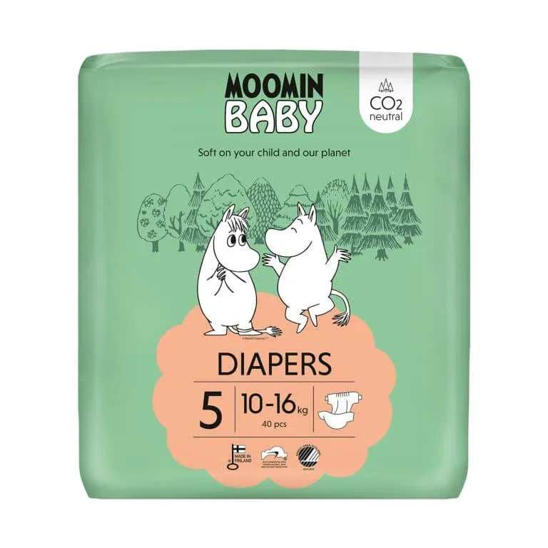 Moomin Baby, scutece, mărimea 5, 10-16 kg, 40 buc MoMi — preț și oferte