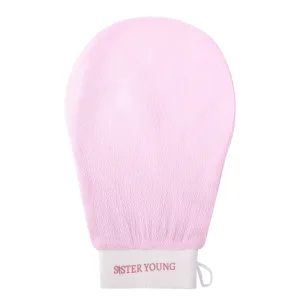 Sister Young, mănușă pentru exfoliere corporală, Nova Pink, 1 buc