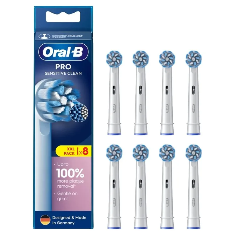Oral-B Pro Sensitive Clean, vârfuri de schimb pentru periuța de dinți electrică, 8 bucăți — preț și oferte