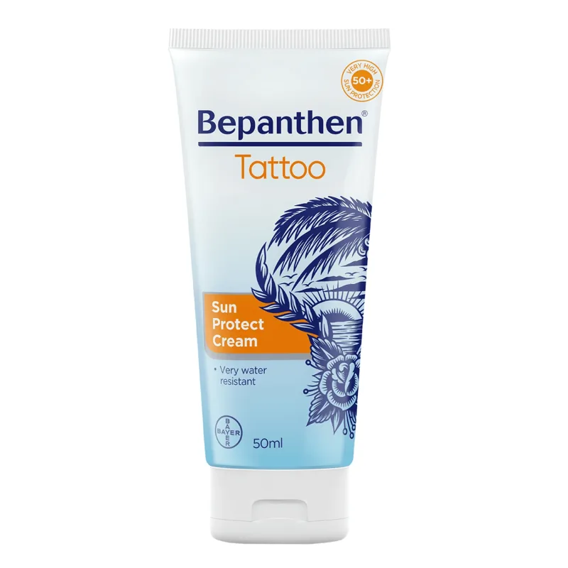 Bepanthen Tattoo, protecție solară pentru pielea tatuată, SPF50+, 50 ml — preț și oferte