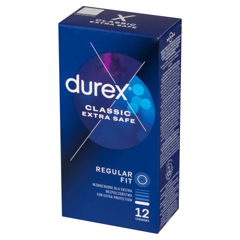 Durex Extra Safe, prezervative cu mai mult lubrifiant, întărite, 12 bucăți — preț și oferte