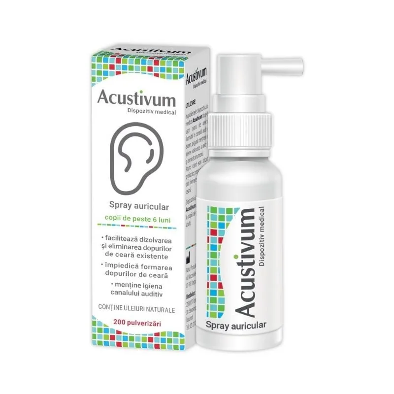 Acustivum spray auricular, 20 ml ZDROVIT — preț și oferte