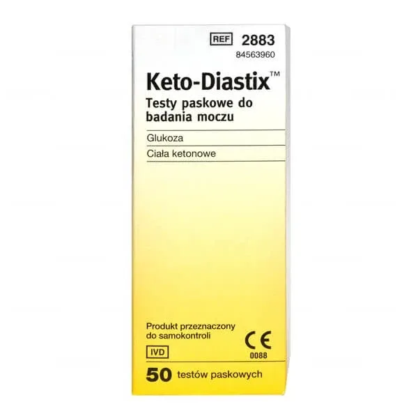 Keto-Diastix, teste cu benzi de urină, 50 unități — preț și oferte