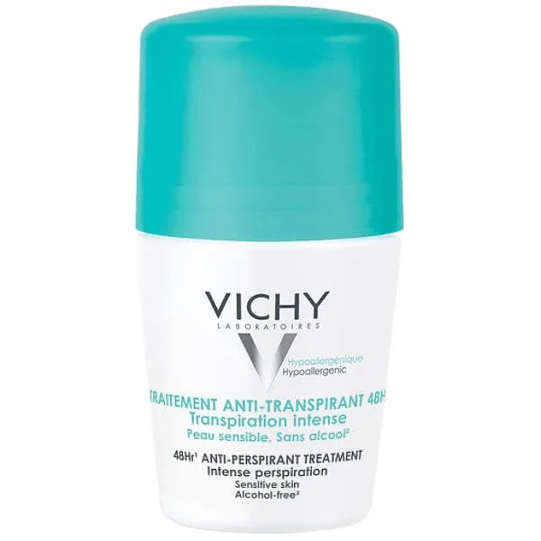 Vichy, roll-on antiperspirant, tratament antiperspirant împotriva transpirației excesive, 48 h, 50 ml — preț și oferte