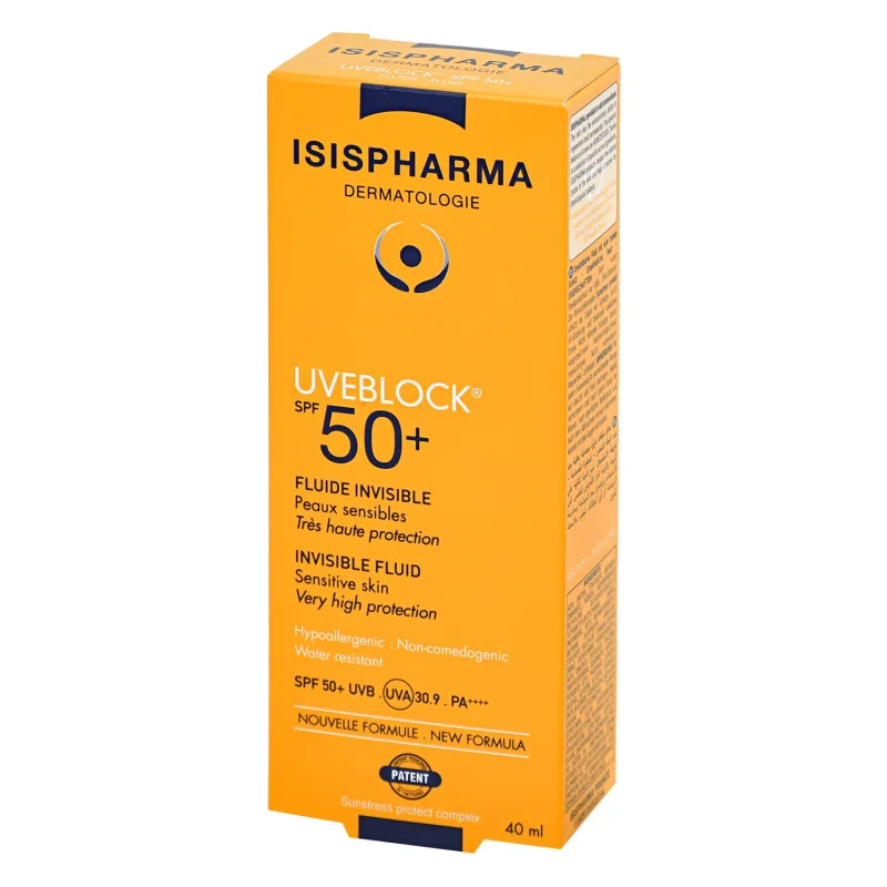IsisPharma Uveblock, lichid transparent protector, SPF 50+, 40 ml — preț și oferte