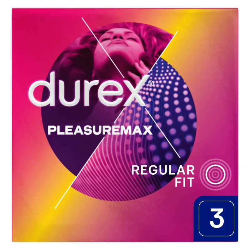 Durex Pleasuremax, prezervative cu nervuri și conducte, 3 bucăți — preț și oferte