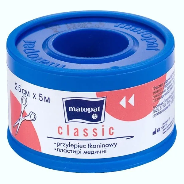 Matopat Classic, adeziv pentru țesături, 2,5 cm x 5 m, 1 buc — preț și oferte