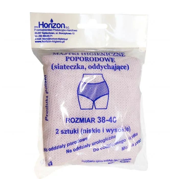 Horizon, chiloți postpartum, plasă, respirabil, mărimea 38-40, 2 bucăți — preț și oferte